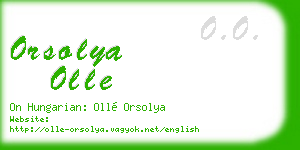 orsolya olle business card